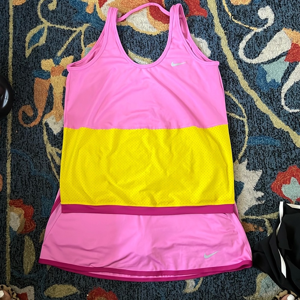 Nike tennis two piece top and bottom.